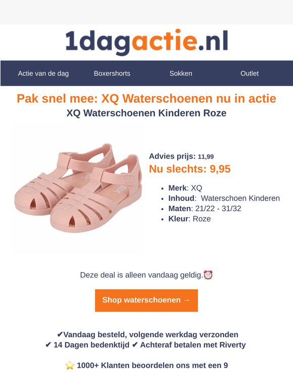 💦 Kinder waterschoenen nu voor maar €9,95