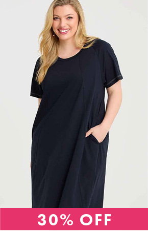 COTTON SEAM DETAIL DRESS
