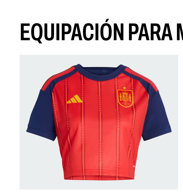 Adidas Camiseta crop top de la selección española mujer