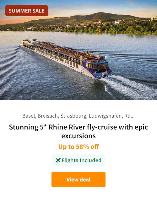Stunning 5* Rhine River fly-cruise with epic excursions