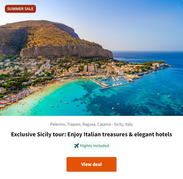 Exclusive Sicily tour: Enjoy Italian treasures & elegant hotels