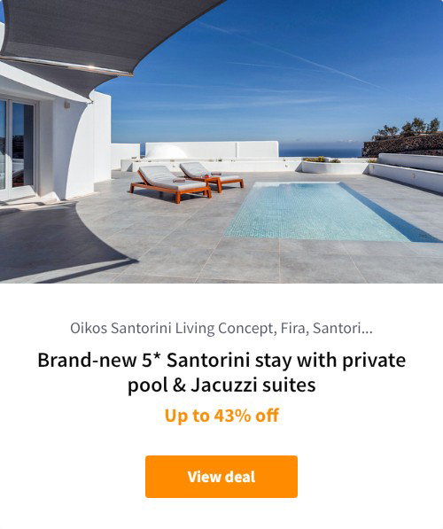 Brand-new 5* Santorini stay with private pool &amp; Jacuzzi suites