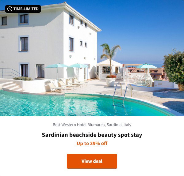 Sardinian beachside beauty spot stay