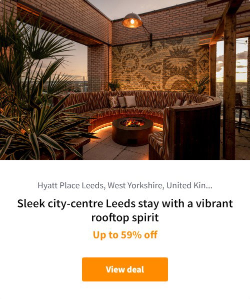 Sleek city-centre Leeds stay with a vibrant rooftop spirit