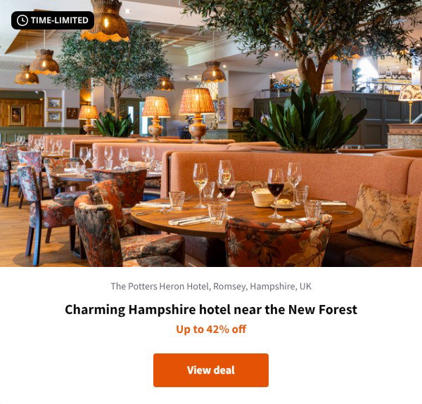 Charming Hampshire hotel near the New Forest