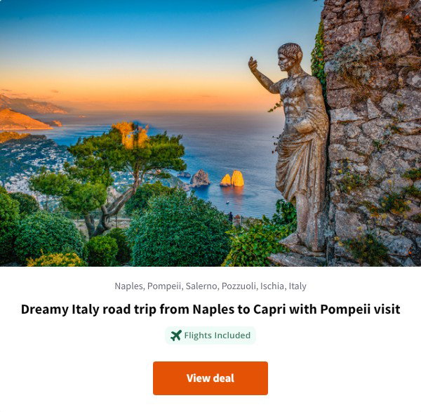 Dreamy Italy road trip from Naples to Capri with Pompeii visit