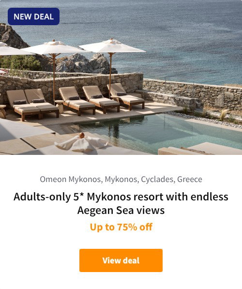 Adults-only 5* Mykonos resort with endless Aegean Sea views