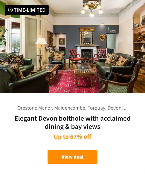 Elegant Devon bolthole with acclaimed dining &amp; bay views