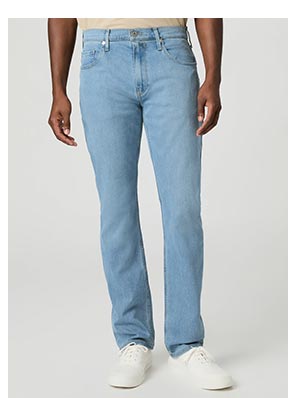 An image of light wash blue denim jeans.