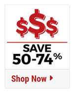 50 - 74% Off