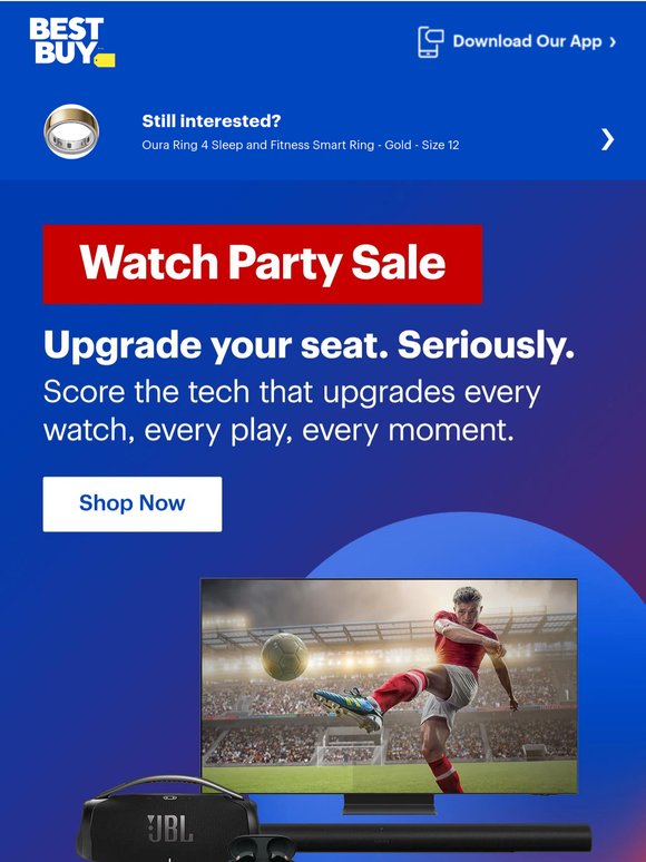 The Watch Party Sale is on. 📺 🍿