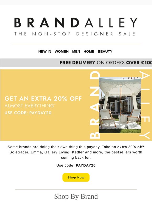 Extra 20% Off Soletrader, Emma, Gallery Living, Kettler & More