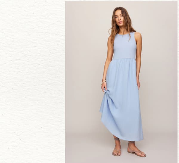 Shop Charlotte Midi Dress In Blue Light