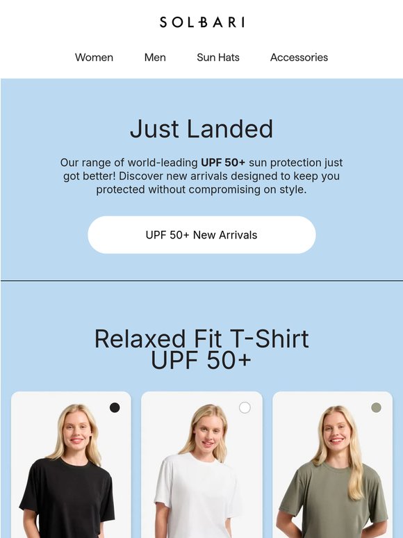 Just landed: New UPF 50+ essentials