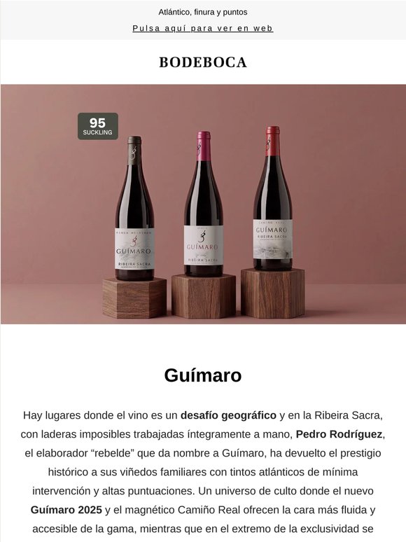 Guímaro: con hasta 97 Suckling, el latido rebelde de la viticultura heroica
