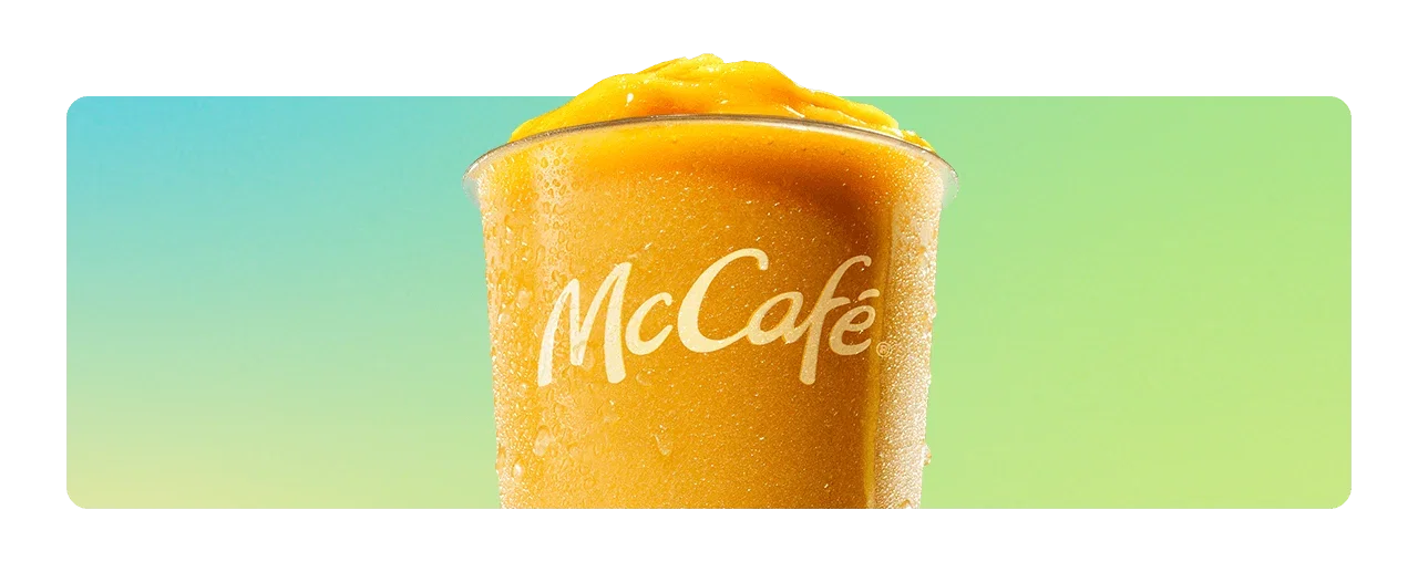 A McCafé mango & pineapple smoothie