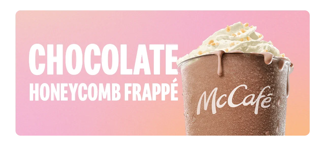 A chocolate honeycomb frappé