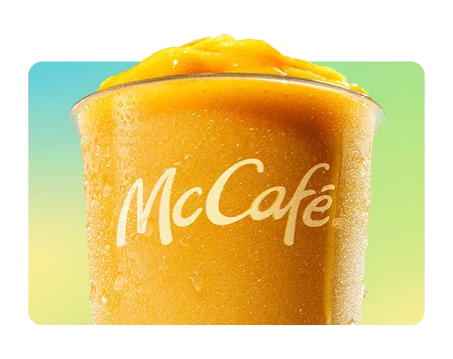 A McCafé mango & pineapple smoothie