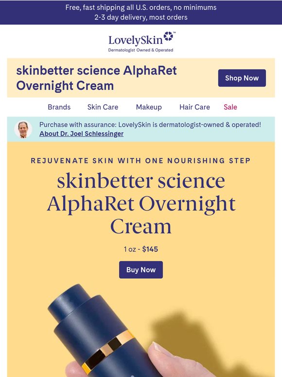 skinbetter science AlphaRet Overnight Cream to transform your skin while you sleep