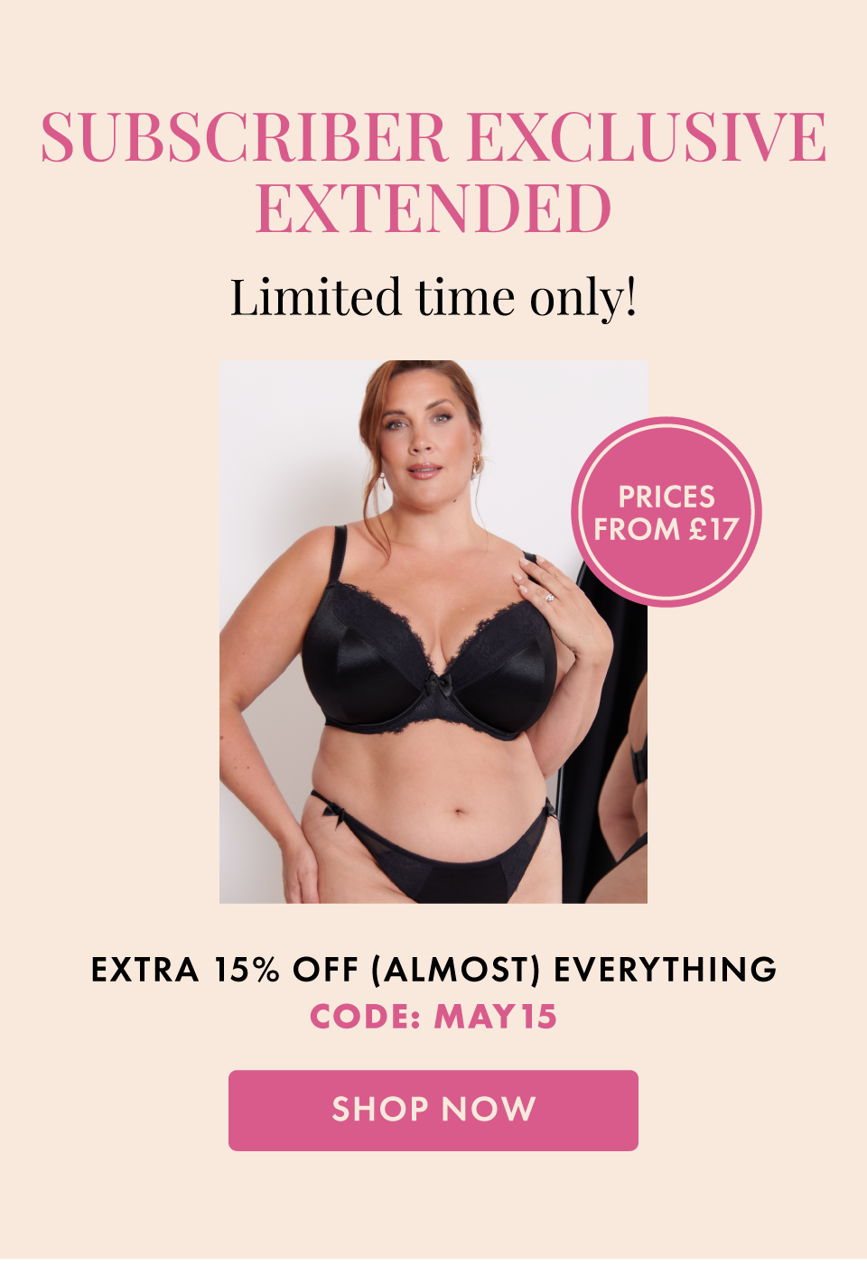 Big Bra Clearance Weekend- prices start from £17 - Must End Tomorrow