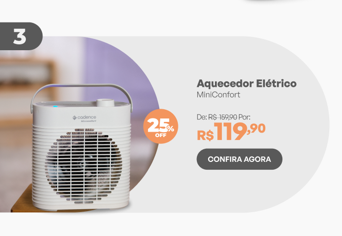 Aquecedor Elétrico Cadence MiniConfort