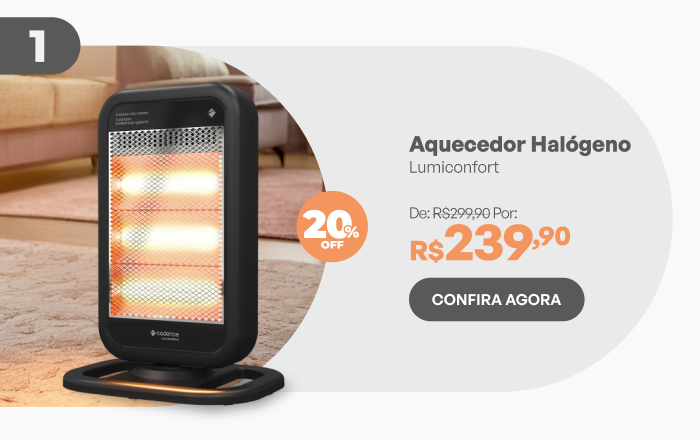 Aquecedor Cadence Halógeno Lumiconfort