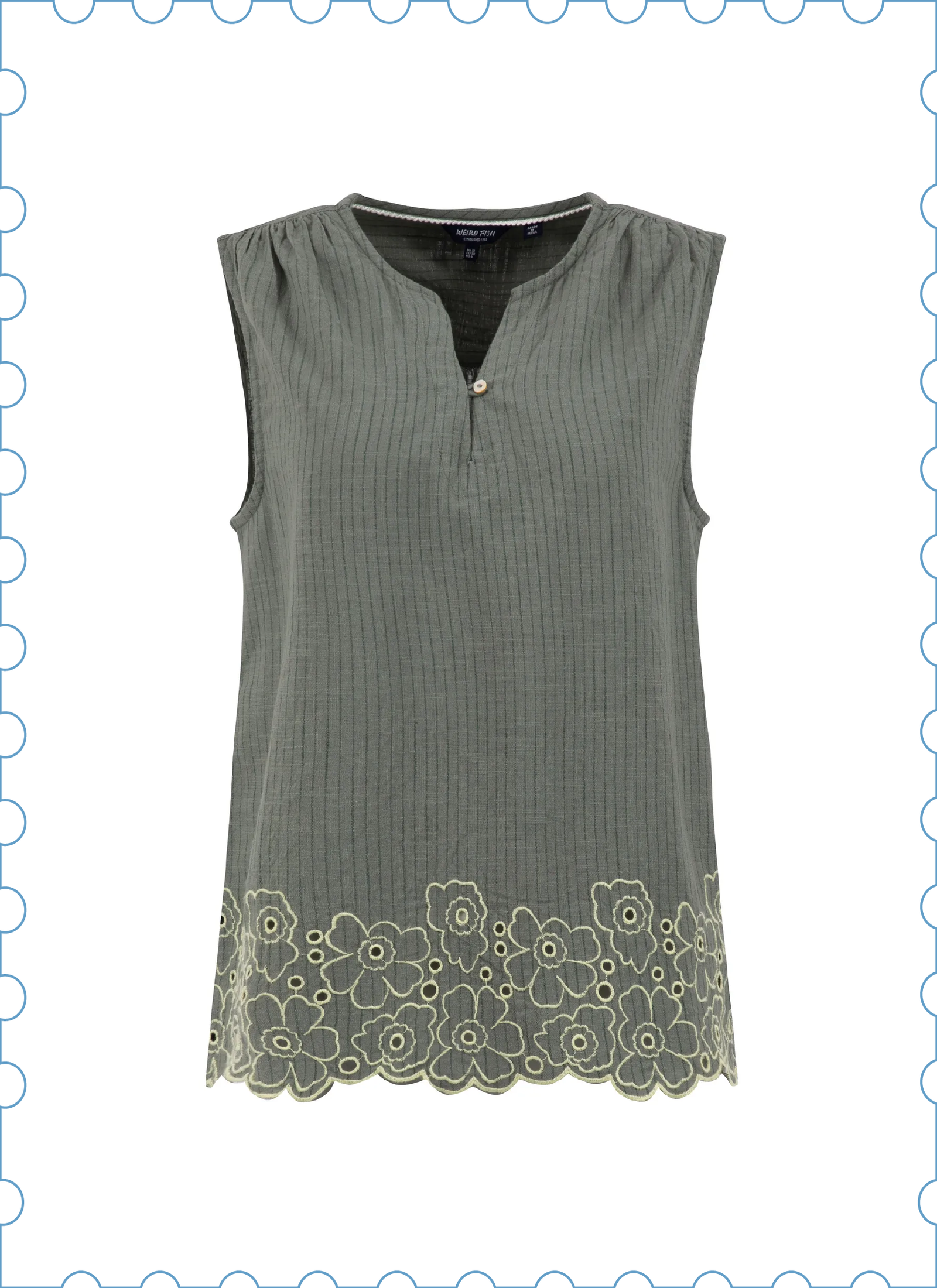Poppy Scalloped Top