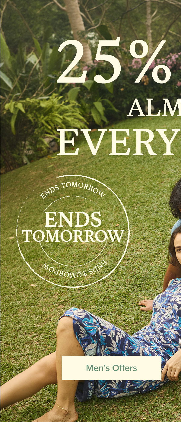 25% Off Men's
