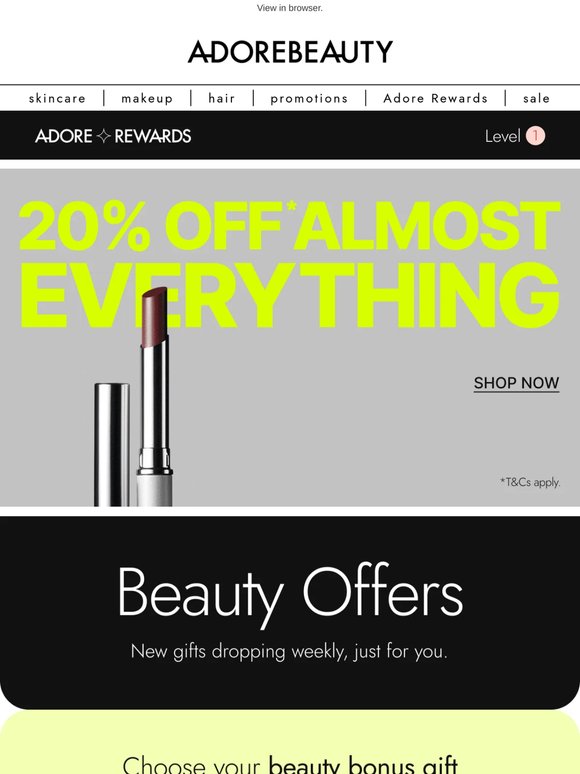 How to get 20% off almost everything*