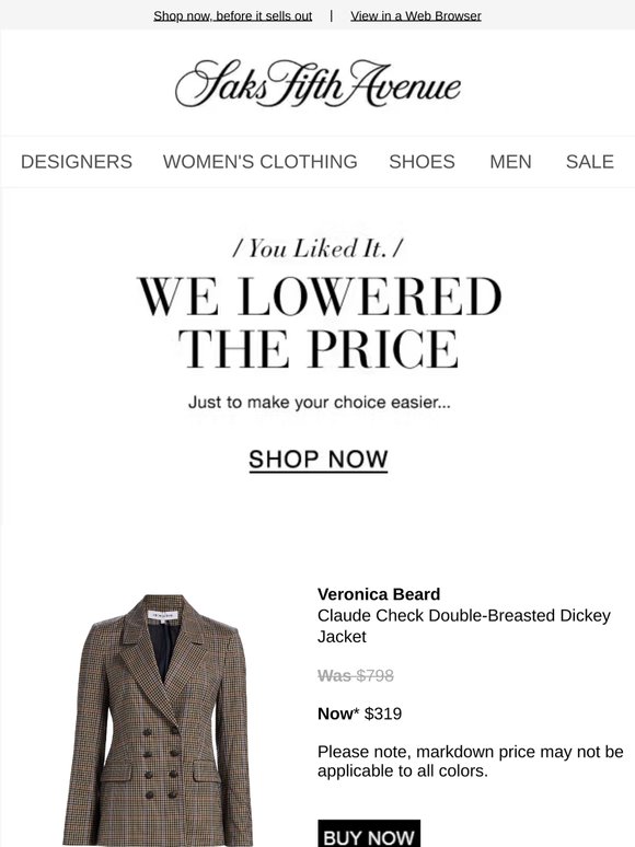 Price Drop Alert! Buy your Veronica Beard jacket & more now...