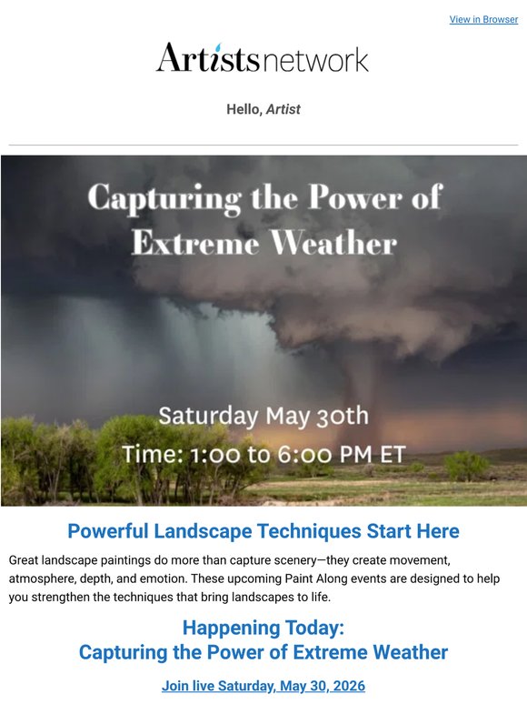 Paint Along Live Today: Extreme Weather Techniques