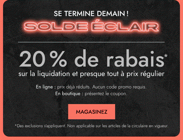 Solde éclair