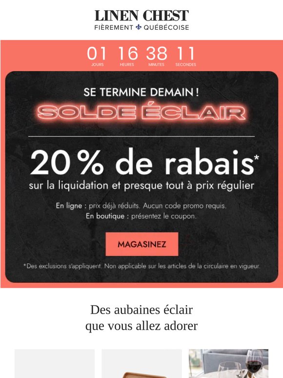 Se termine demain⚡Solde éclair