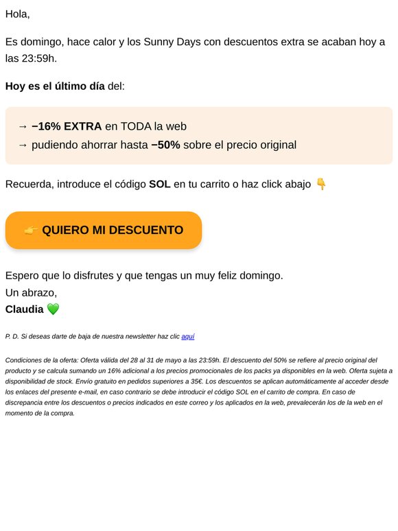 Re:💥Último día -16% EXTRA. No te lo pierdas