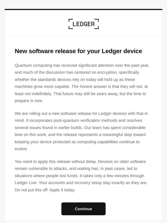 New Software Release for Your Device