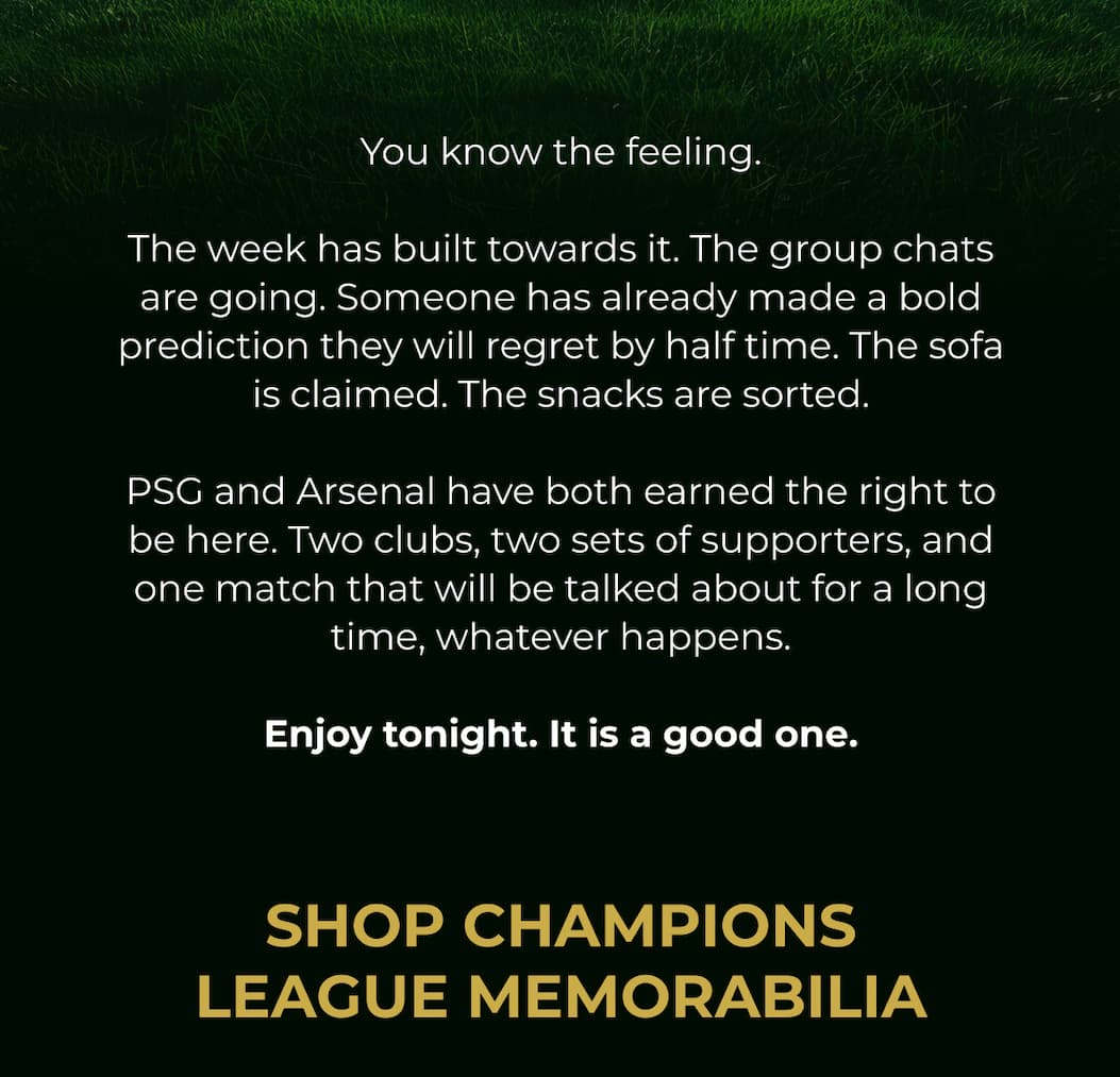Shop Champions League Memorabilia