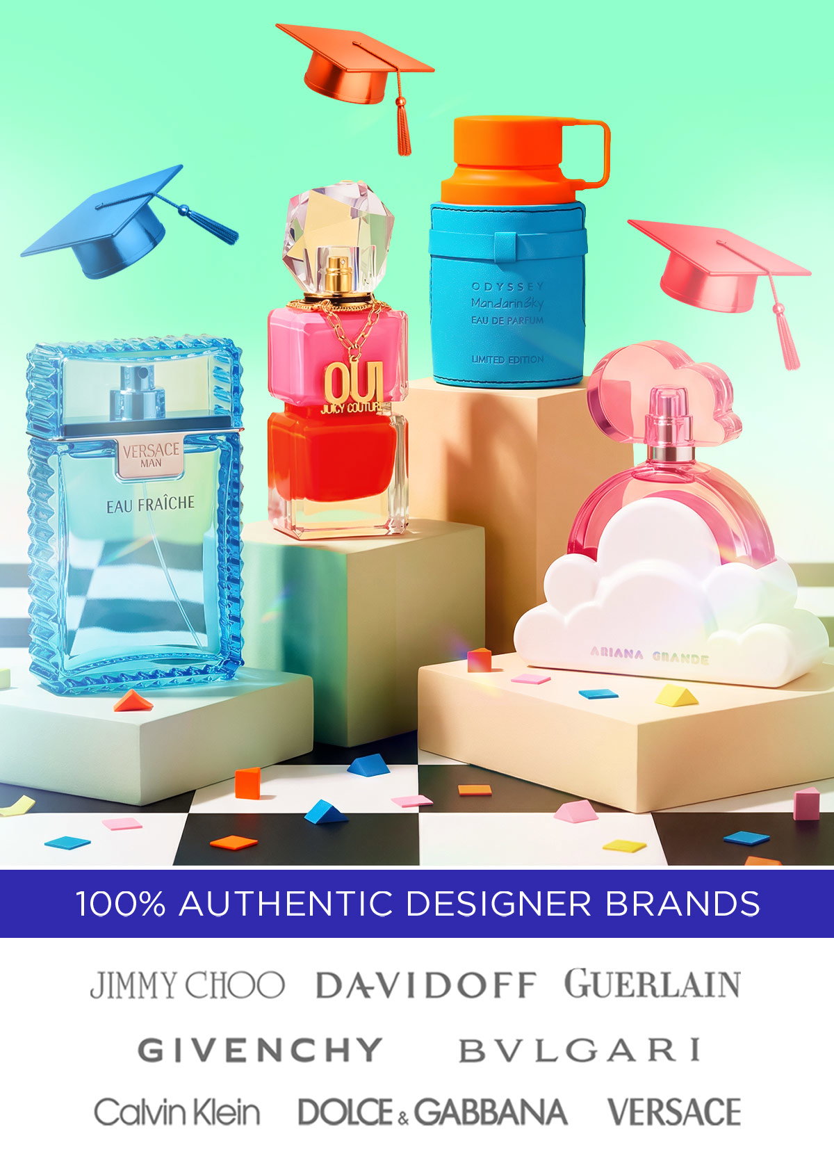Best selling scents toss graduation caps in the air during savings event