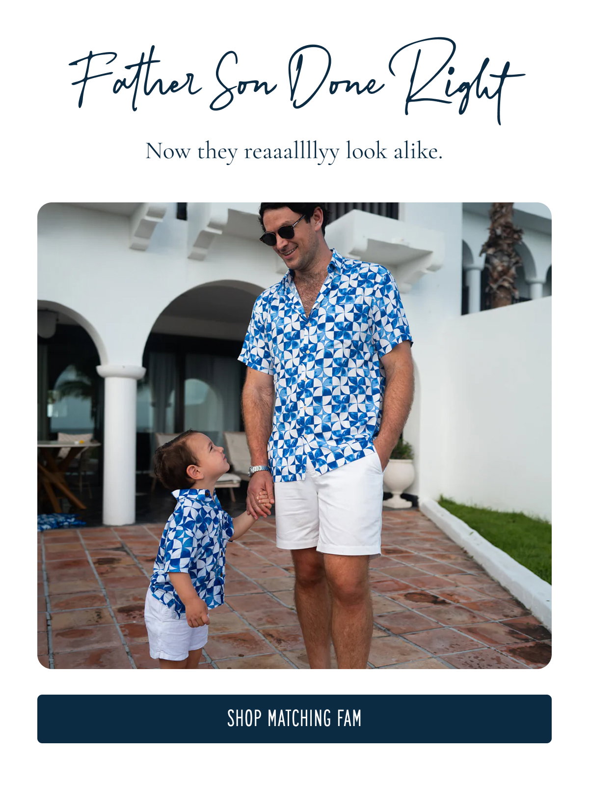 Father Son Done Right  Now they reaaallllyy look alike.  [[SHOP MATCHING FAM]]