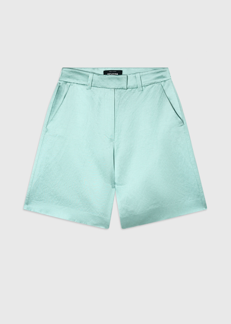 Pale Blue Satin Short