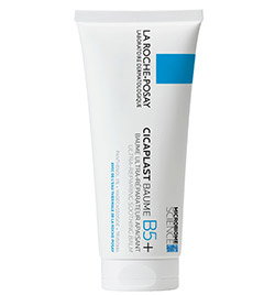 La Roche-Posay Cicaplast Baume B5+ soothing healing balm in white tube with blue accents, front view