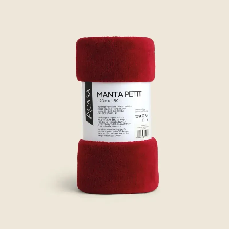Manta Petit Vermelho - A\CASA
