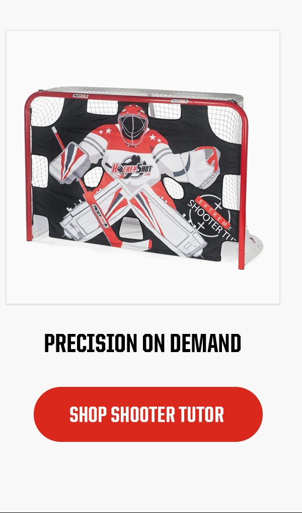 Body: All hit, no miss.  CTA: SHOP SHOOTER TUTOR 