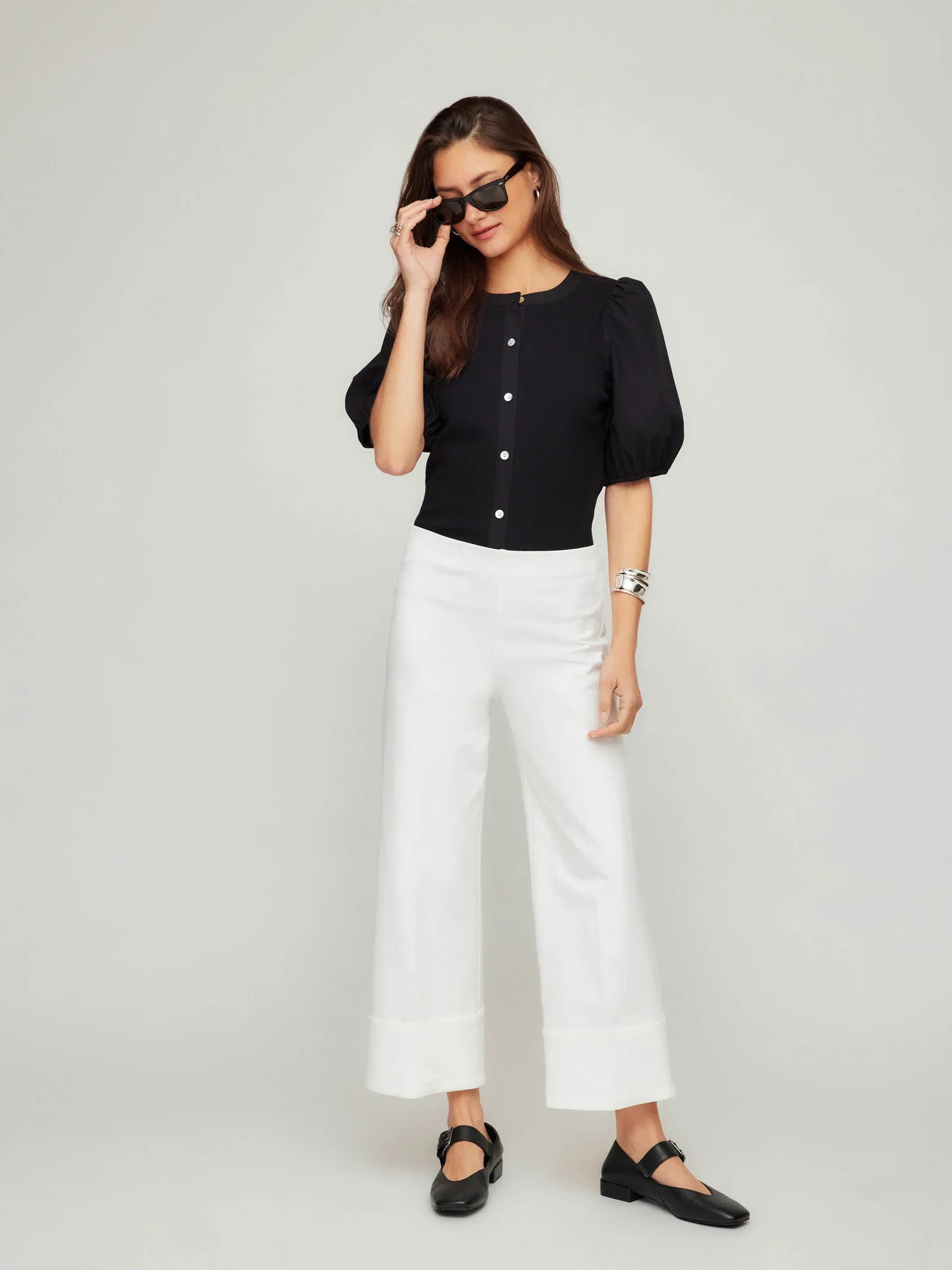 Image of Regina Cuff Cropped Pants