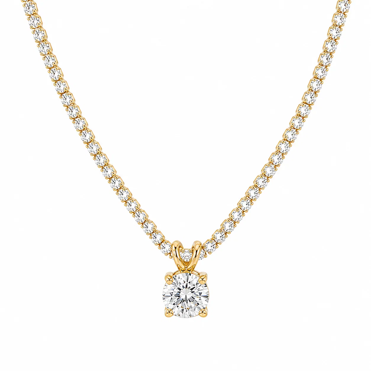 Image of Phoebe Tennis Pendant Necklace