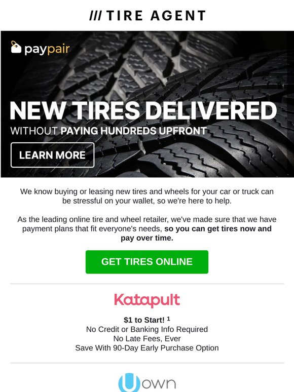 Need New Tires? Flexible Payment Plans Await!