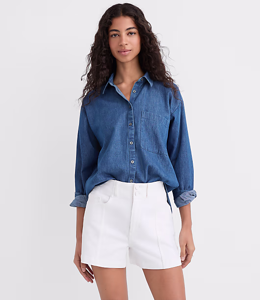 Chambray Everyday Oversized Pocket Shirt