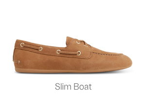 Women's Slim Boat Shoes in Tan