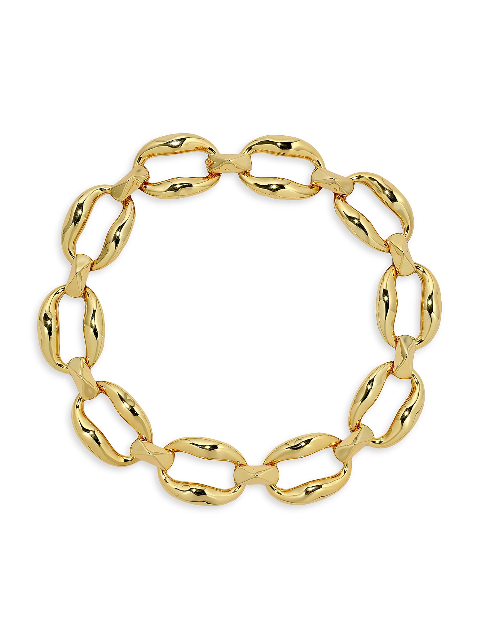 Alexis Bittar Molten Oval-Link Chain Necklace