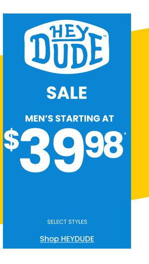 HEYDUDE Sale Men's Starting at $39.98 Shop HEYDUDE