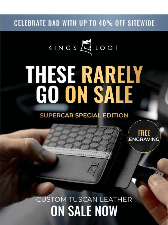 Supercar Wallets on special pricing